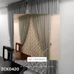 Monochrome Touch Curtain Blind & Jaffery Pelmet