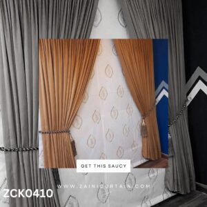 White & Light Brown Rusty Curtains Blinds