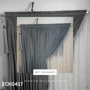 Gray Colour Curtain With Beautiful Tussel