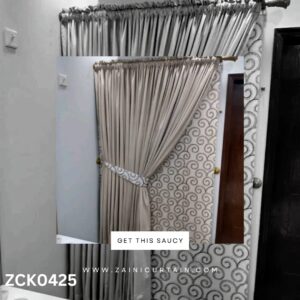 One Side Off-White Theme Curtains & Blind