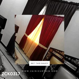 Mix Golden & Red Theme Curtain Blind