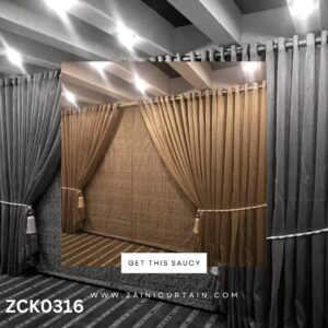 Beautiful Gold Theme Curtains & Blind