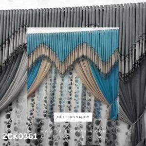 Blue & Skin Curtain Blind