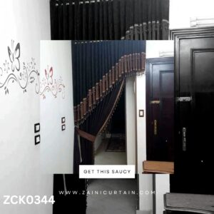 Stylish Black and Brown Combination Curtain Blind