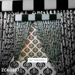 Dark Theme With Jafferi Print Curtain Blind