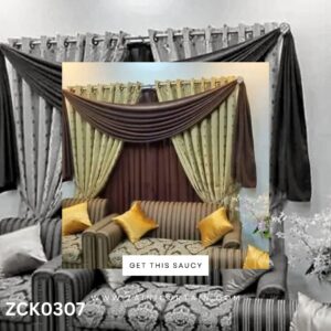 Beautiful Dark and Light Combination Theme Curtains and Blind Set