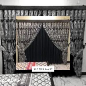 Jacquard With Black Background Curtain Blind