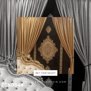 Arabian Gold with Dark Background Curtain Blind