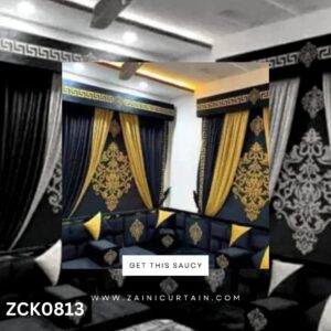 Arabic Style Black & Golden Theme Curtain Blind