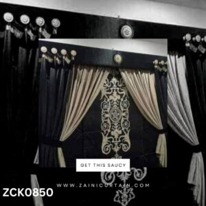 Aesthetic Design Of Skin & Black Curtains & Blinds Set