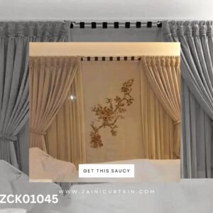 Fully Skin Theme With Flower Bunch Curtain Blind