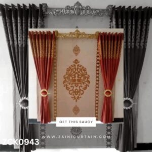 Attractive Flower Bunch Curtain Blind Set