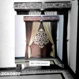 Chocolate Theme with Jeffery Background Curtain Blind