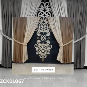 Triple Color Combination Curtain and Blind Set
