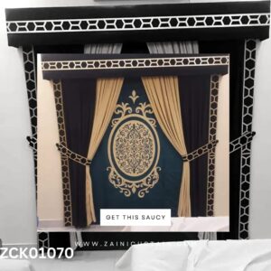 Beautiful Three Color Combination Theme Curtains & Blind