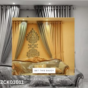 Bright Golden with Khaki Curtains & Blind