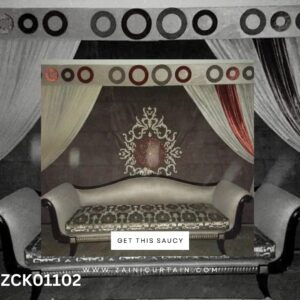 Jeffery Header with Triple Shades Theme Curtains