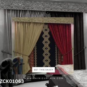 Half Skin Half Red with Black Background Curtain Blind