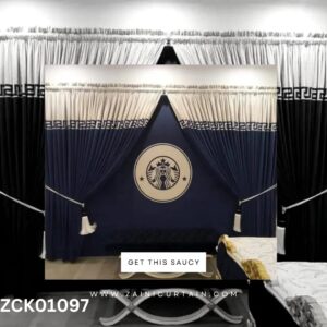 Black with Cream Touch Curtain Blind