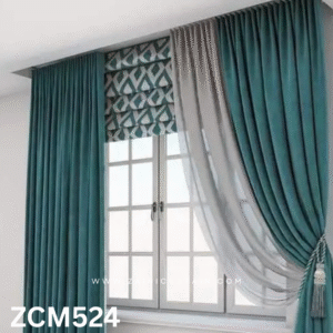 Greenish Drawing Room Curtain