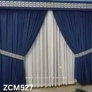 Navy Blue Drawing Room Curtain