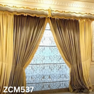 Golden & Brown Living Room Curtain