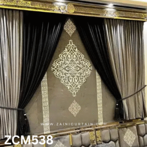 Silver & Black Living Room Curtain