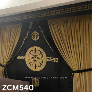 Black & Old Golden Living Room Curtain