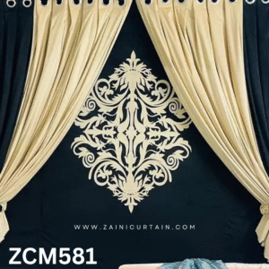 Black & Cream Bedroom Curtain