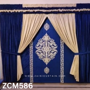 Blue & Skin Bedroom Curtain