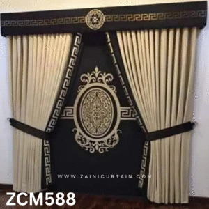 Black & Skin Bedroom Curtain