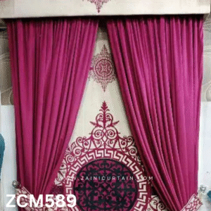Pink & White Bedroom Curtain