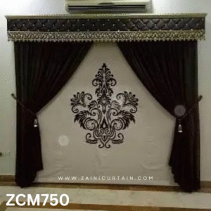 Brown & White Lounge Curtain