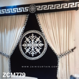 Black & White Theme Hall Curtain