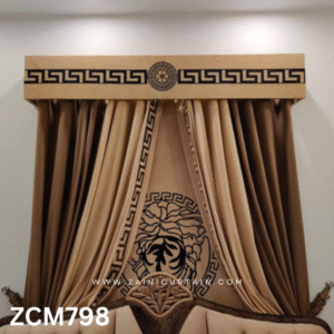 Brown Color Theme Master Bedroom Curtain