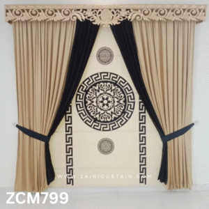 Skin & Black Master Bedroom Curtain