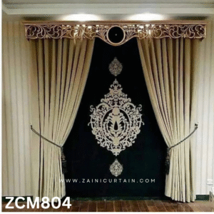 Black & Off White Master Bedroom Curtain