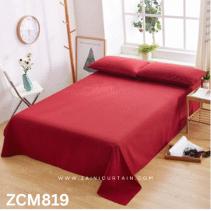 Buy Luxury Maroon Color Bedsheet From Zaini Curtain