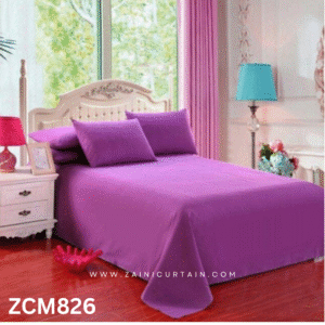 Luxury Purple Color Cotton Bedsheet