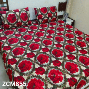 Red Flower Printed Bed Sheet