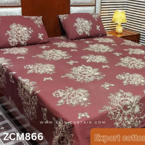 Burgundy Color Bedsheet - Zaini Curtain
