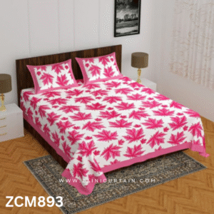 Printed Pink Color Bed Sheet Set - Shop Now