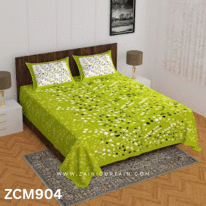 Shop Green Printed Cotton Bed Sheet on Sale